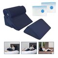 Luxe Casa 4 Pc Orthopedic Bed Wedge Pillow Set Blue, Post Surgery, , Back, Adjustable Head Support Cushion B09H1JVFB1